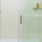 a walk-in shower in a bathroom